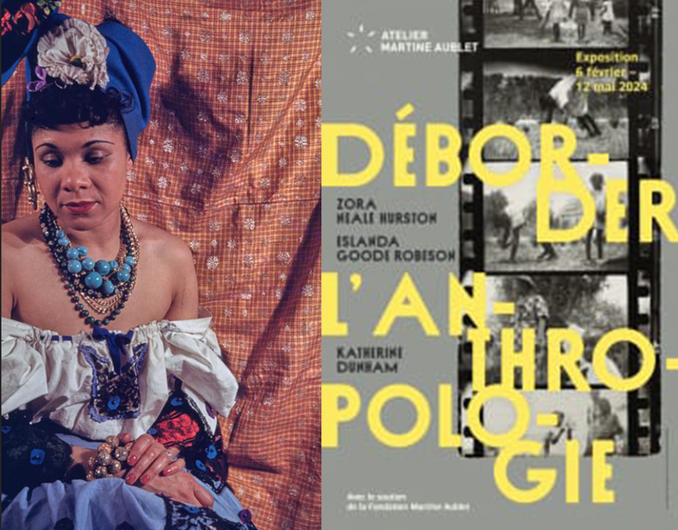 La danseuse Katherine  Dunham à l' exposition :«Déborder l' anthropologie» en France
